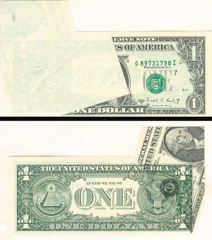 Paper Money Error - $1 Printed Fold